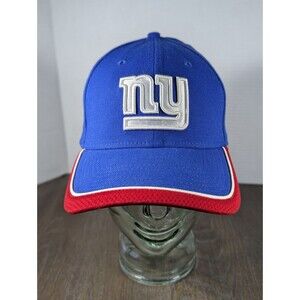 New Era 39Thirty NFL NY Giants Baseball Hat Cap Stretch Fit Blue Red Medium Logo